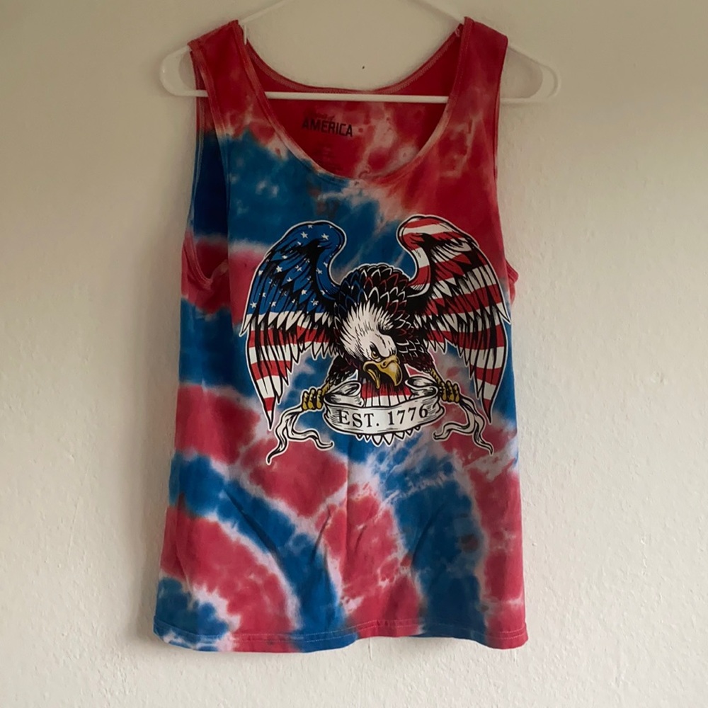 Spirit of America tie dye tank top size Small